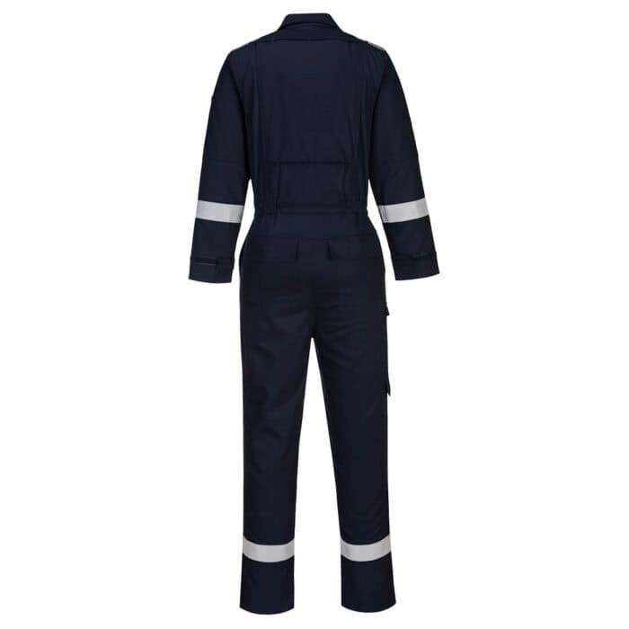Portwest Bizflame Lightweight Stretch Panelled Coverall Navy Back