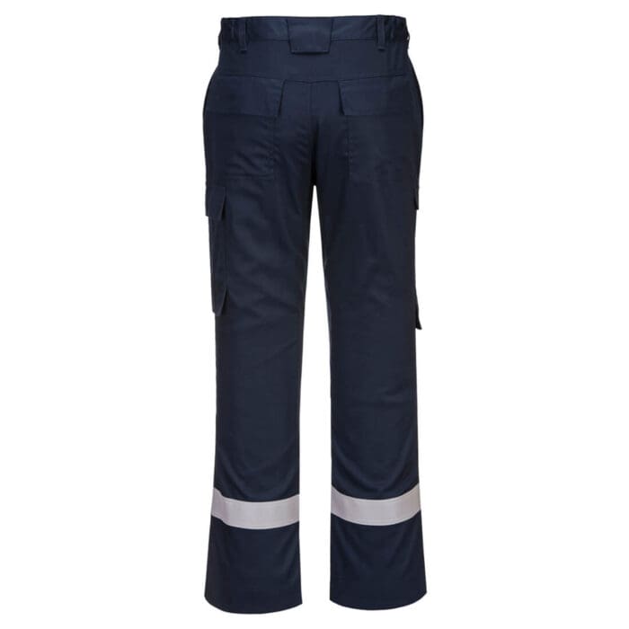 Portwest Bizflame Lightweight Stretch Panelled Trousers Navy Back