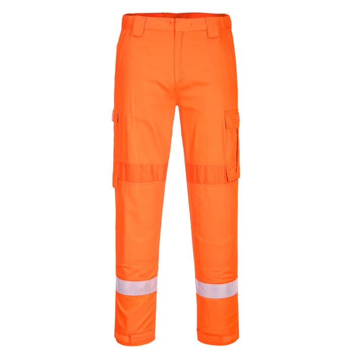 Portwest Bizflame Lightweight Stretch Panelled Trousers Orange