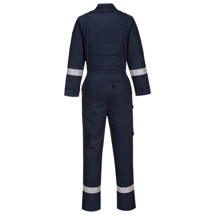 Portwest Bizflame Stretch Panelled Coverall Navy Back