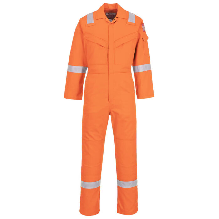 Portwest Flame Resistant Super Lightweight Anti-Static Coverall Orange