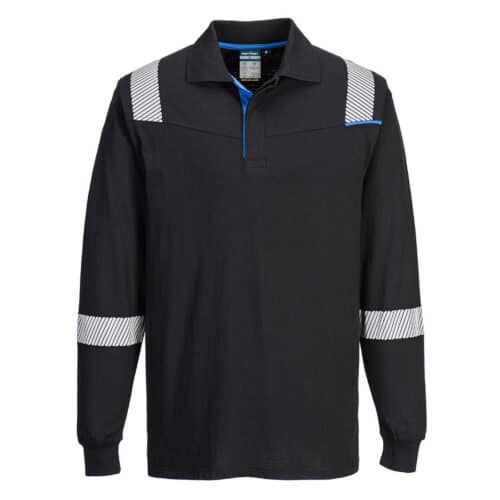 Portwest WX3 Flame Resistant Long Sleeve Polo Front